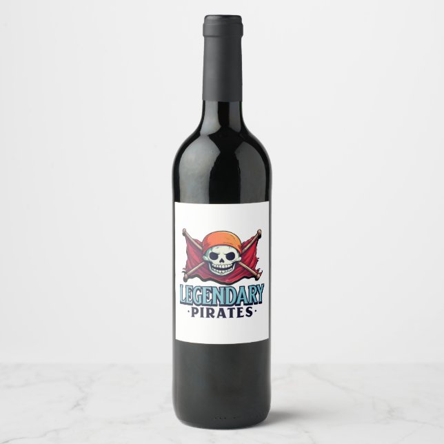 Étiquette Pour Bouteilles De Vin Les pirates légendaires (Devant)
