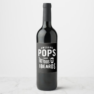 Étiquette Pour Bouteilles De Vin Les Populations Awesome ont des tatouages et des o