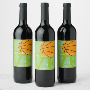 Étiquette Pour Bouteilles De Vin lettre d'amour pour le basket-ball, pour les amour