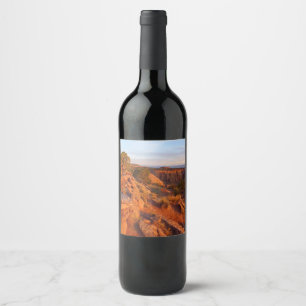 Étiquette Pour Bouteilles De Vin Lever de soleil sur le sentier Grand View au monum