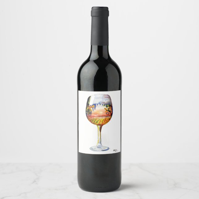 Étiquette Pour Bouteilles De Vin L'histoire du vin (Devant)