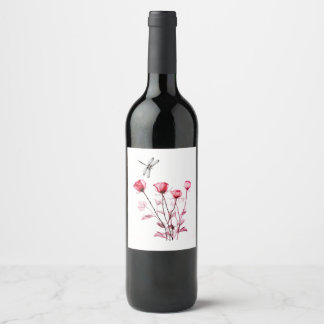 Étiquette Pour Bouteilles De Vin libellule