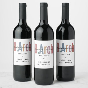 Étiquette Pour Bouteilles De Vin Licence en architecture personnalisée