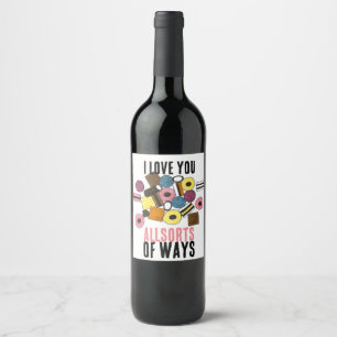 Étiquette Pour Bouteilles De Vin Licorice Allsort Toutes Sortes Licorice Bonbons de