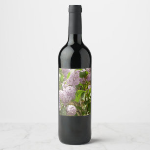 Étiquette Pour Bouteilles De Vin Lilac Bush Belles fleurs de printemps violettes