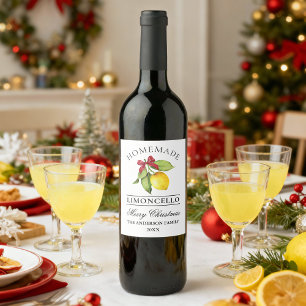 Étiquette Pour Bouteilles De Vin Limoncello Aquarelle Étiquette de bouteille de Noë