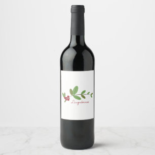 Étiquette Pour Bouteilles De Vin Lingonberry