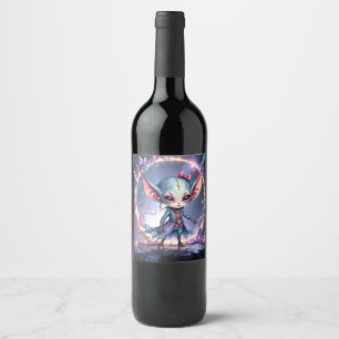 Étiquette Pour Bouteilles De Vin Liora – Cœur de cristal venu des étoiles 