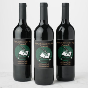 Étiquette Pour Bouteilles De Vin Livre Vert Et Qualité