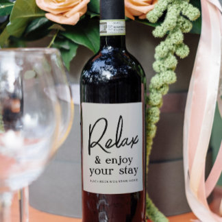 Étiquette Pour Bouteilles De Vin Location Vacances Maison Vin Merci Cadeau Étiquett