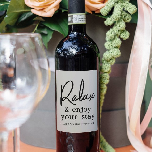 Étiquette Pour Bouteilles De Vin Location Vacances Maison Vin Merci Cadeau Étiquett (Créateur téléchargé)