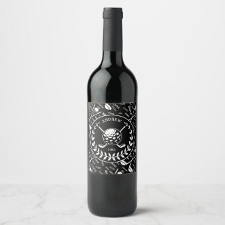 Étiquette Pour Bouteilles De Vin Logo de golf design personnalisé