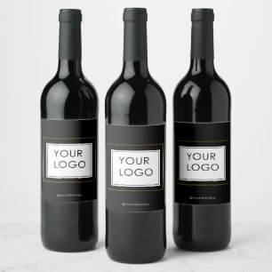 Étiquette Pour Bouteilles De Vin Logo de l'entreprise moderne Black Gold Company