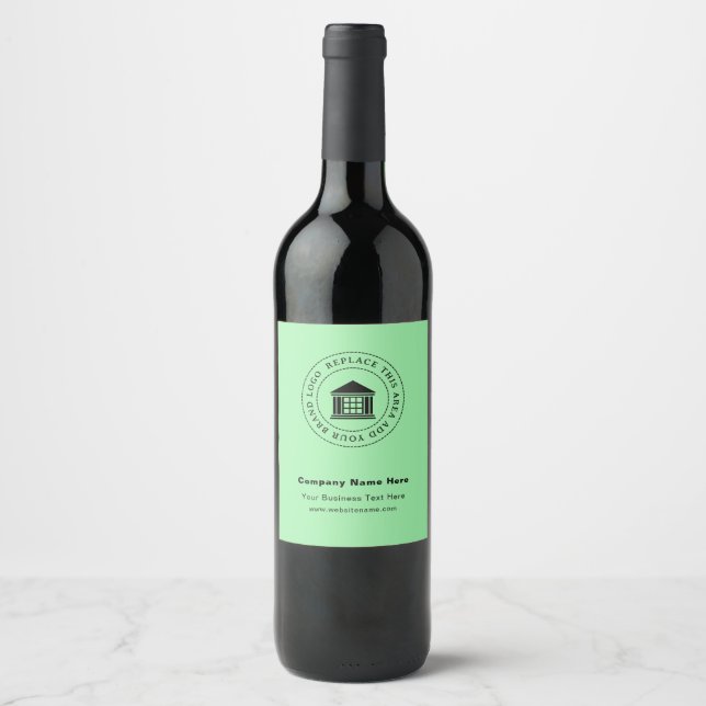 Étiquette Pour Bouteilles De Vin Logo de l'entreprise | Nom | Site Web | Slogan per (Devant)