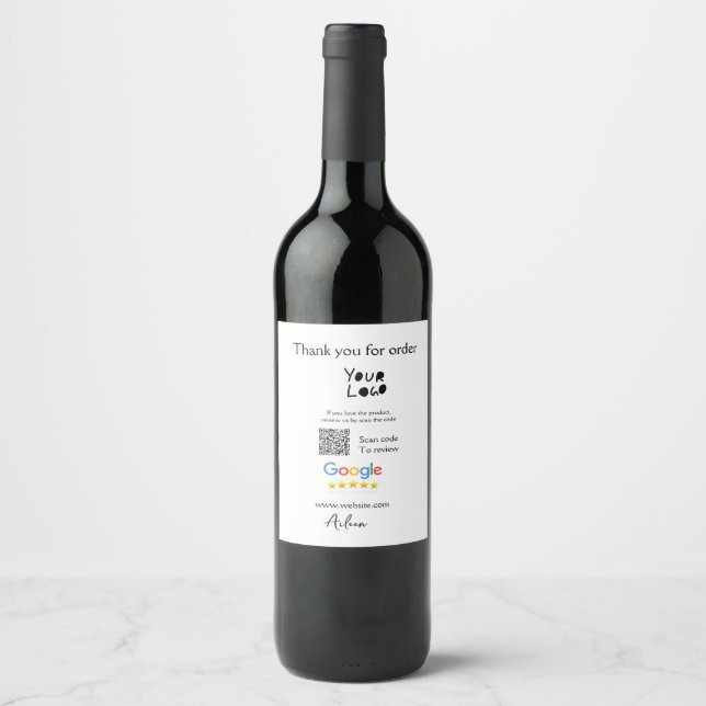 Étiquette Pour Bouteilles De Vin logo de site web d'entreprise de critique Google s (Devant)