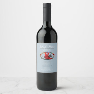 Étiquette Pour Bouteilles De Vin Logo d'oiseau Sweet Young Wine