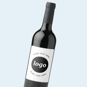 Étiquette Pour Bouteilles De Vin Logo Simple Avec Texte Professionnel Promotionnel