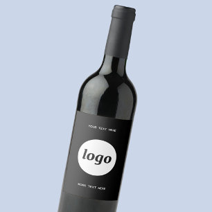 Étiquette Pour Bouteilles De Vin Logo simple avec texte promotionnel pour les entre