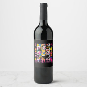Étiquette Pour Bouteilles De Vin Loud & Bold - Graffiti Street Art Design