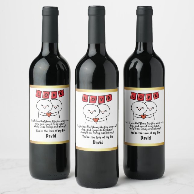 Étiquette Pour Bouteilles De Vin Love Potion: Custom Labels for Your Sweetheart! (Bouteilles)