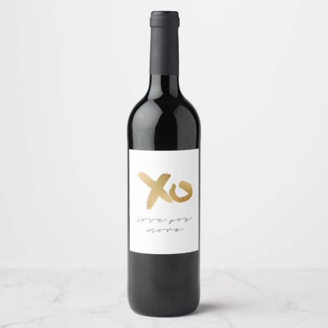 Étiquette Pour Bouteilles De Vin Love You More Timeless Classic  (Devant)