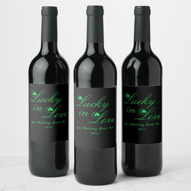 Étiquette Pour Bouteilles De Vin Lucky In Love (Bouteilles)