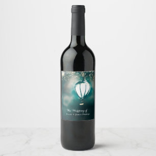 Étiquette Pour Bouteilles De Vin Lumières de Chaîne d'Été de Jardin Enchanté de Mar