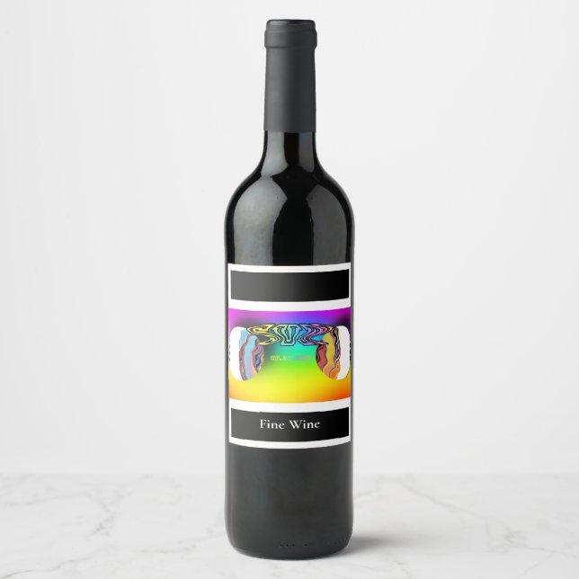 Étiquette Pour Bouteilles De Vin LUNETTES DE SOLEIL Logo (Devant)