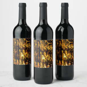 Étiquette Pour Bouteilles De Vin Luzes foscas de vela sob uma placa de gelo