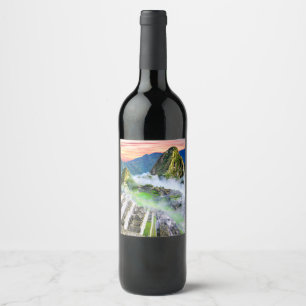 Étiquette Pour Bouteilles De Vin Machu Picchu, Cusco - Pérou