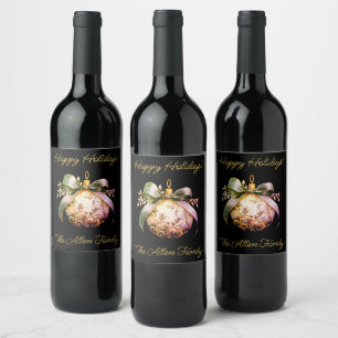 Étiquette Pour Bouteilles De Vin Magnifique bouteille de vin de vacances personnali