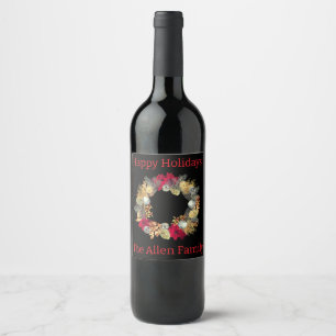 Étiquette Pour Bouteilles De Vin Magnifique bouteille de vin de vacances personnali