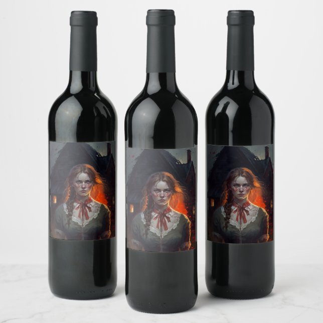 Étiquette Pour Bouteilles De Vin Maison hantée (Bouteilles)