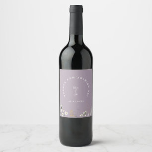 Étiquette Pour Bouteilles De Vin Maisonnettes et Mariage de lavande Merci Étiquette