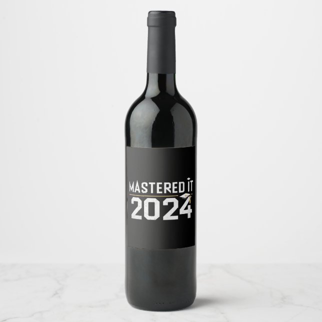 Étiquette Pour Bouteilles De Vin Maîtrise maîtrisée Il 2024 Maîtrise (Devant)