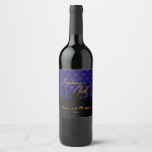 Étiquette Pour Bouteilles De Vin Majestic Purple, nuits arabes