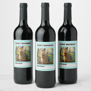 Étiquette Pour Bouteilles De Vin Mama Meerkat Anniversaire Shopping, Anniversaire