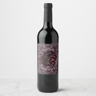 Étiquette Pour Bouteilles De Vin Mandala de rose 
