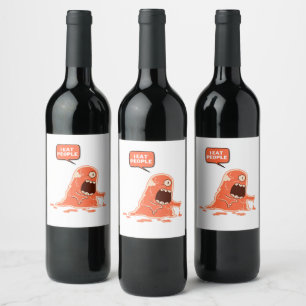Étiquette Pour Bouteilles De Vin mangeur monstre