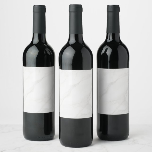 Étiquette Pour Bouteilles De Vin Marbre Blanc (Bouteilles)