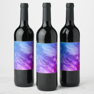 Étiquette Pour Bouteilles De Vin Marbre violet exotique