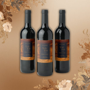Étiquette Pour Bouteilles De Vin mariage animal luxe peau de serpent sauvage