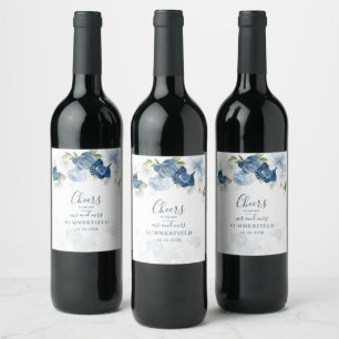 Étiquette Pour Bouteilles De Vin Mariage Botanique de Fleurs et de Feuillage de Ble