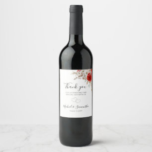 Étiquette Pour Bouteilles De Vin Mariage champêtre au pays de la rose rustique