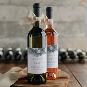 Étiquette Pour Bouteilles De Vin Mariage de jardin floral de rose blanche Boho