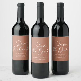Étiquette Pour Bouteilles De Vin Mariage de typographie décontracté moderne en terr