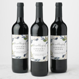 Étiquette Pour Bouteilles De Vin Mariage de verdure d'automne