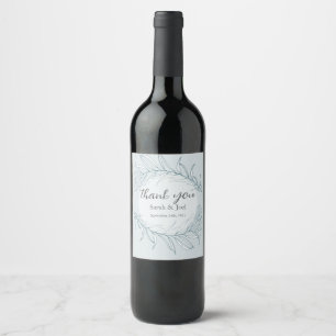 Étiquette Pour Bouteilles De Vin Mariage Élégant Boho Fleur Sauvage 
