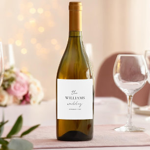 Étiquette Pour Bouteilles De Vin Mariage élégant de calligraphie de script