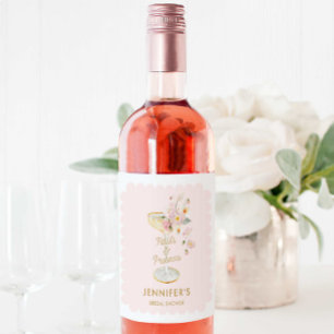 Étiquette Pour Bouteilles De Vin Mariage Fête de Fiançailles Personnalisé Pétales e